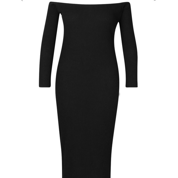 🌟HOST PICKx2🌟 Off the Shoulder Thick Jersey MIDI Dress - Picture 3 of 4